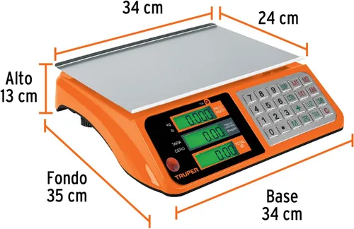 Miniatura 3 de Balanza electrónica de 88.2 lbs de capacidad multifunción