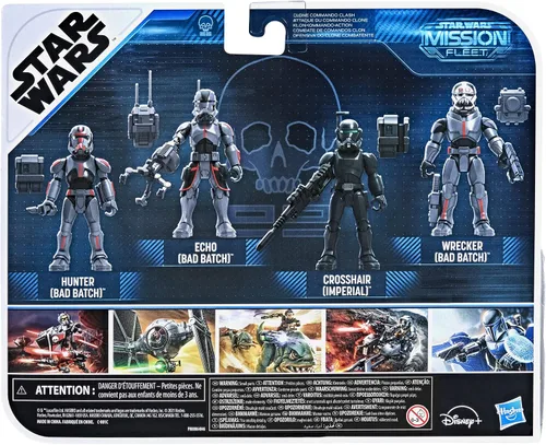 Miniatura 4 de STAR WARS Mission Fleet Clone Commando Clash - Figura de acción a escala de 2.5 pulgadas, paquete de 4 con múltiples accesorios, juguetes para niños