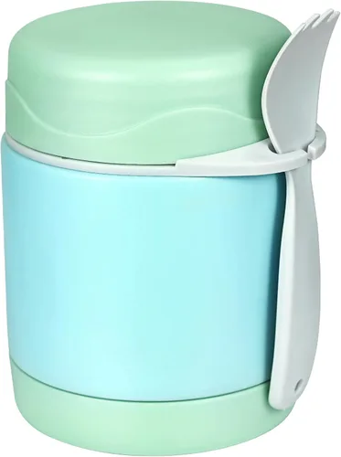 Miniatura 16 de Termo de sopa de 10 onzas para comida caliente para niños, tarro de comida aislado, contenedor térmico de almuerzo de comida caliente, caja de Negro
