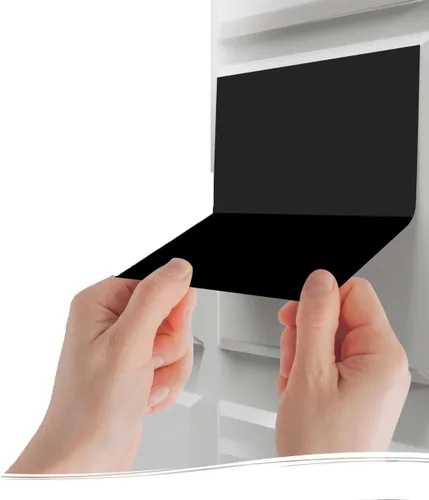 Adhesivos blancos lisos DIY Mi Alma azulejos adhesivos para azulejos despegar y pegar azulejos de suelo papel tapiz (4 x 4, negro)