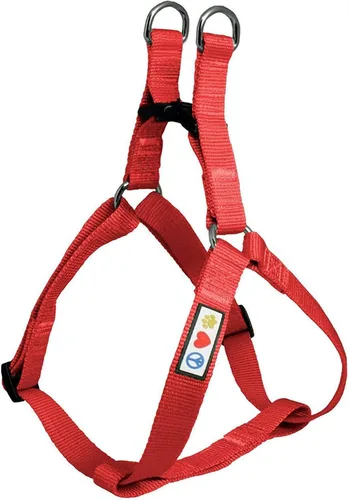 Miniatura 3 de Pawtitas Paquete económico Arnés para perro pequeño + collar para perro pequeño + correa para perro extra pequeña/pequeña de 6 pies, juego rojo