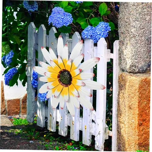 Miniatura 4 de BESPORTBLE Decoración de pared de hierro forjado, manualidades, girasol, decoración del hogar, girasol, arte de pared, decoración colgante
