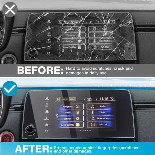 Miniatura 3 de Karltys Paquete de 2 protectores de pantalla para Honda CR-V EX EX-L Touring 2017 ~ 2022 de 7 pulgadas [sin reflejos ni huellas dactilares]