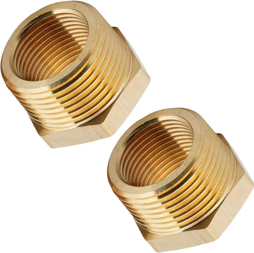 Miniatura 3 de 2 piezas 1" NPT macho x 3/4" NPT hembra buje de latón reductor hexagonal adaptador de tubería roscada por CX WONDERLAND
