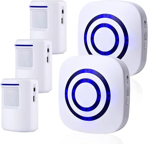 Miniatura 8 de Alarma de entrada Shaogax - Alarma inalámbrica de largo alcance de 328 pies, sensor y detector de movimiento para exteriores a prueba de agua