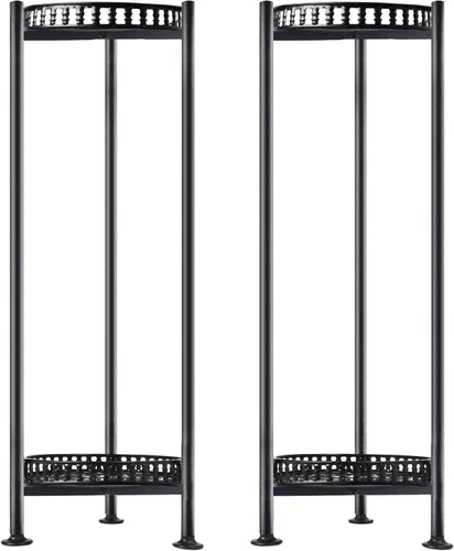 Miniatura 7 de LUBORN Soporte para plantas para interiores y exteriores, soportes para plantas de 30 pulgadas de alto, soporte de metal de 2 niveles, soporte