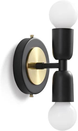 Miniatura 10 de BRIGHTTIA Luna Uno - Aplique de pared de 1 luz, accesorio industrial moderno de mediados de siglo para pared y techo, lámpara minimalista para baño