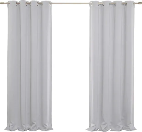 Miniatura 43 de Best Home Fashion Cortinas opacas con aislamiento térmico, ojales de acero inoxidable y níquel, color rosa bebé, 52 pulgadas de ancho x 63 pulgadas