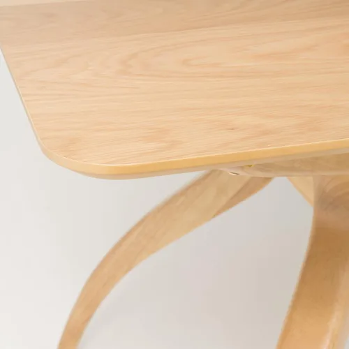 Miniatura 5 de Christopher Knight Home Lucious - Juego de comedor rectangular de patas curvas, juego de 5 piezas, roble natural y beige claro