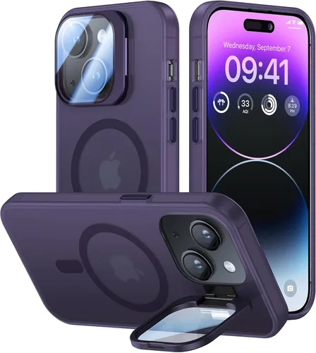 Miniatura 41 de VOFATA - Funda magnética para iPhone 17 Pro Max, cubierta para cámara con soporte, protección completa para la cámara, compatible con MagSafe
