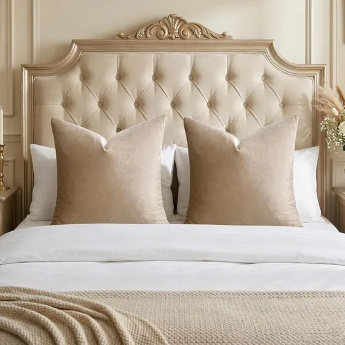 Miniatura 25 de Fundas de almohada GIGIZAZA decorativas de 20 x 20 pulgadas, juego de 2 fundas de almohada color taupe cuadradas para sofá, fundas de almohada Gris