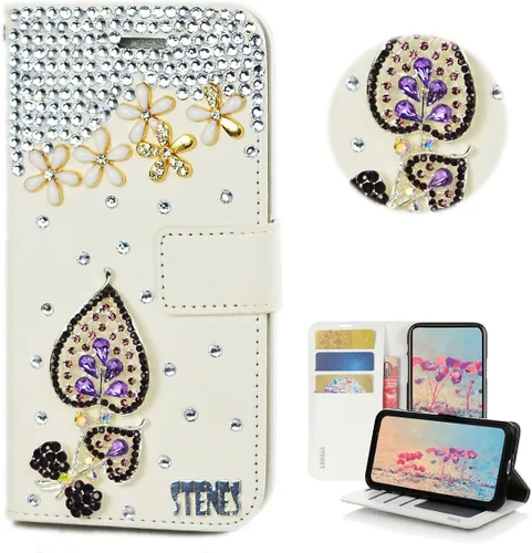 Miniatura 31 de Bling Wallet - Funda para teléfono compatible con Samsung Galaxy Z Fold 3 5G, elegante, hecha a mano, 3D, hecha a mano, ballet, pintalabios, tacón