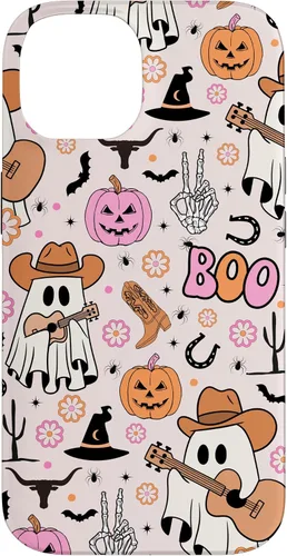 Miniatura 4 de Spooky Ghost Cowboy Cute Halloween Boo Western Retro Pastel Case for iPhone 17