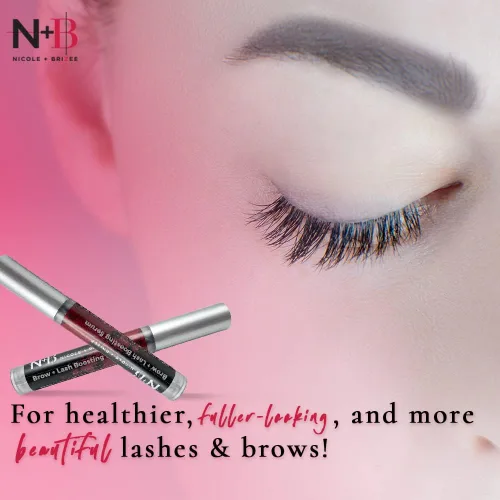 Miniatura 3 de Nicole + Brizee Suero para cejas y pestañas, fórmula natural con biotina, escualeno, ubiquinona, aminoácidos de trigo y soja, provitamina B5