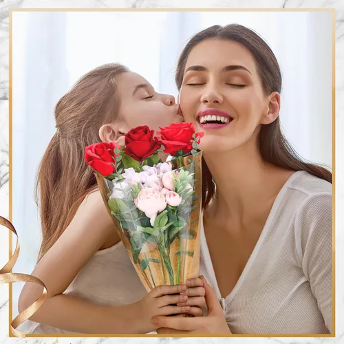Miniatura 3 de Qilery 100 bolsas de regalo para ramo de flores, bolsas de regalo para ramo de flores, bolsas a granel para despedidas de soltera, bodas, Marrón