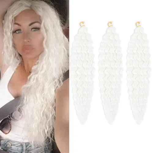 Miniatura 47 de 3 trenzas de ganchillo Passion Twist, cabello sintético preseparado para trenzar de 14 pulgadas, 3 paquetes de cabello trenzado pretrenzado
