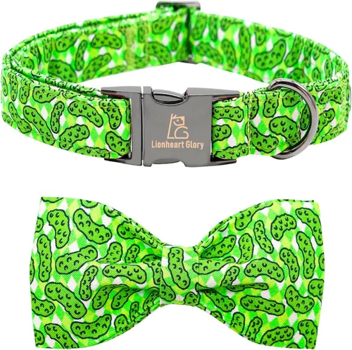 Miniatura 19 de Lionheart glory Collar de perro con lazo azul con lazo estampado de tiburón, collar para perro niño o niña, suave, duradero, ajustable, para perros
