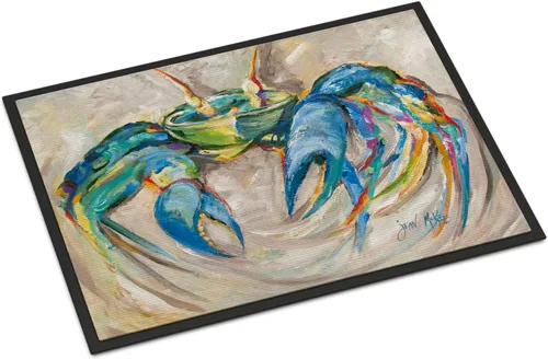 Miniatura 82 de Caroline's Treasures JMK1017JMAT - Tapete de caza de rana garza azul, 24 x 36 pulgadas, tapete para puerta delantera, interior y exterior