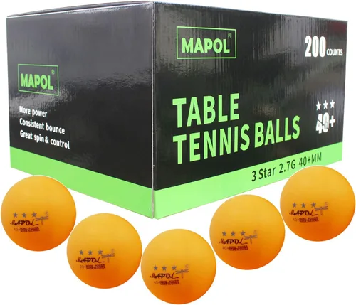 Miniatura 8 de MAPOL 200 pelotas de tenis de mesa, pelota de entrenamiento avanzado de 3 estrellas, pelotas de ping pong a granel para deportes