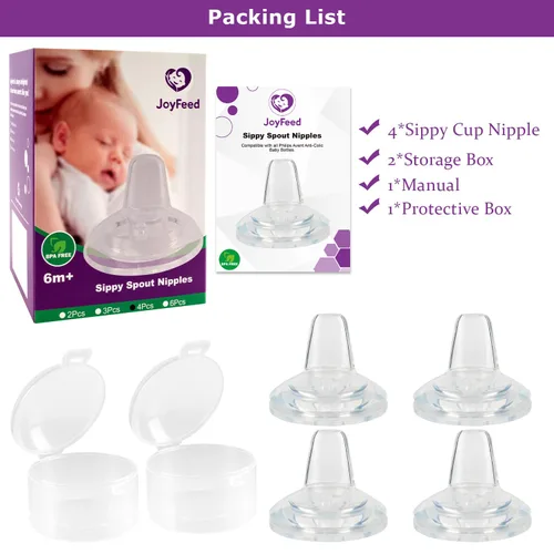 Miniatura 8 de Tetinas de vaso para biberones Philips Avent anticólicos para bebés, boquilla de silicona de grado alimenticio, pezón suave de flujo variable, 6