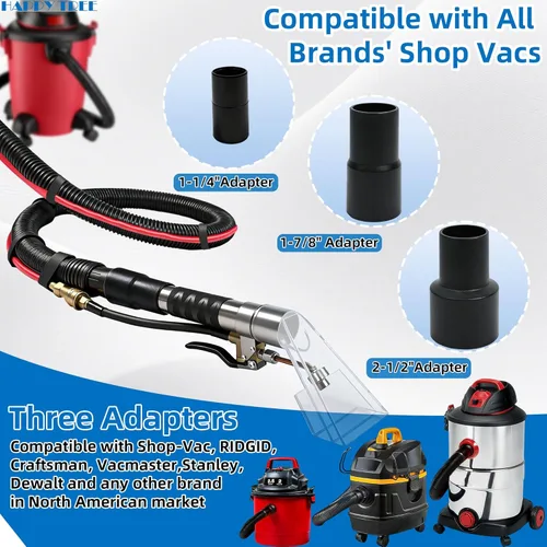 Miniatura 5 de Happy Tree Kit de Adaptador de Manguera Extractora para Aspiradora de Taller de Ajuste Universal para Todas las Marcas, Accesorio de Extracción