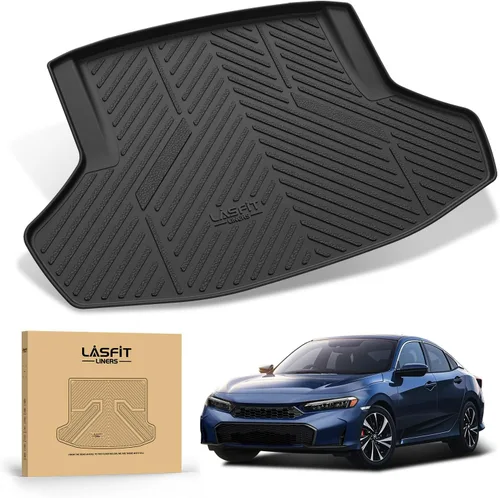 LASFIT Tapete de maletero para Honda Civic Sedan 2022-2026 y Civic Sedan Hybrid 2025-2026, apto para todo tipo de clima, revestimiento de maletero,