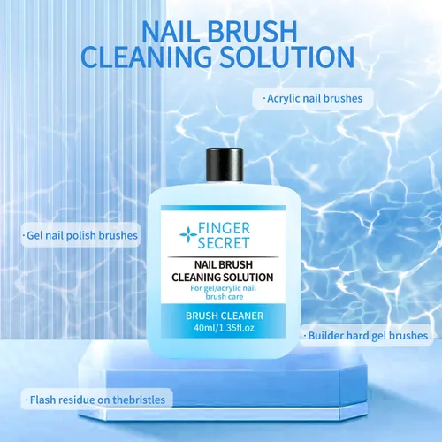 Miniatura 5 de Limpiador de cepillos de uñas, solución de limpieza de cepillo de uñas, 1.4 fl oz, limpiador de pinceles para arte de uñas, para productos