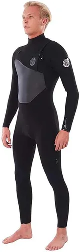 Miniatura 3 de Rip Curl Traje de neopreno Flashbomb con cremallera en el pecho de 3/0.079 in para hombre, color negro, fácil de estirar y ligero forro