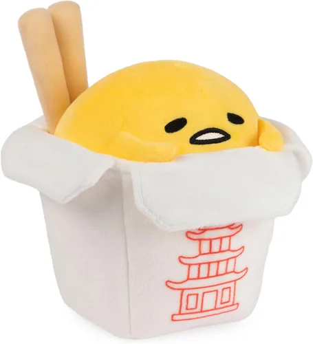 Miniatura 4 de GUND Sanrio Gudetama El huevo perezoso de peluche, contenedor de peluche Gudetama para llevar para niños de 8 años en adelante, 9.5 pulgadas