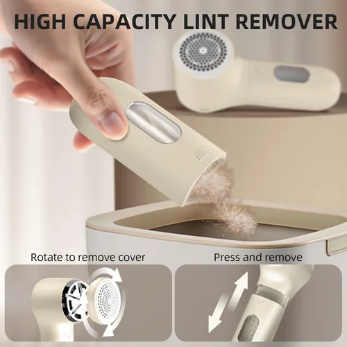 Miniatura 7 de Buywoo Afeitadora de Tela, Removedor de Pelusas Eléctrico, Afeitadora de Pelusas Recargable, Esenciales Domésticos para Ropa, Tapicería, Muebles