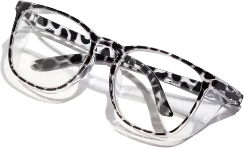 Gafas de seguridad antivaho transparente con bloqueo de luz azul para protección ocular, gafas de enfermería para mujeres y hombres Leopardo B1