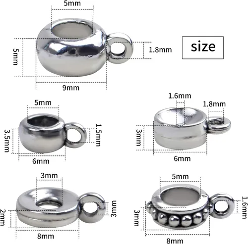 Miniatura 3 de Cuentas de plata tibetana de 3.53 oz (alrededor de 100-150 piezas) para joyería, para collares, pulseras, joyería, 5 estilos