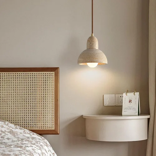 Miniatura 4 de Lámpara colgante nórdica 5.9 in 1 luz mini lámpara de techo ahorro de energía Lámpara colgante de piedra de cueva amarilla natural Iluminación