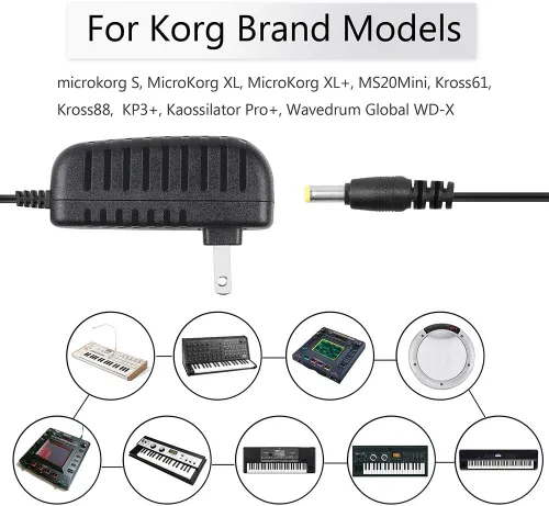 Miniatura 6 de Mr.Power Adaptador de repuesto de 9V AC/DC para Korg KA350 KA-350 Volca FM volca bass volca llaves volca Beats Kick secuenciador analógico máquina