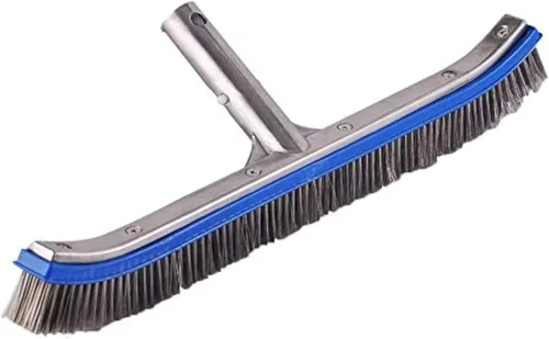 Miniatura 2 de Cepillo de piscina para limpiar paredes de piscina, azulejos y suelos, cepillo de cerdas de alambre de acero inoxidable de aluminio resistente de 18