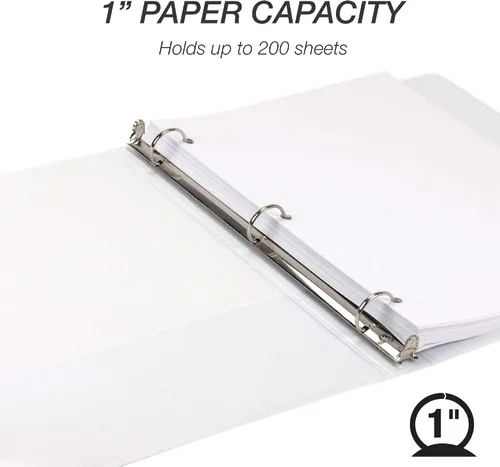 Miniatura 3 de Samsill Earth's Choice - Carpetas a base de plantas con 3 anillos redondos de 1 pulgada, hasta 25% de plástico a base de plantas, certificado a base