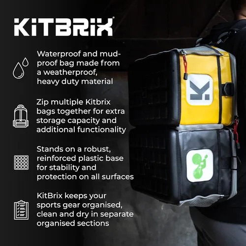 Miniatura 2 de KitBrix Bolsa de equipo deportivo - Bolsa impermeable para natación, ciclismo, correr, gimnasio, fútbol, fútbol, transición de triatlón, carreras