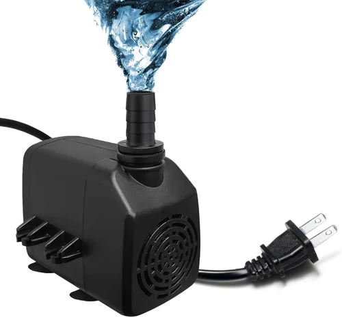 Miniatura 8 de Bomba de agua sumergible de 800 GPH (3000 L/H, 24 W), bomba de fuente ultra silenciosa con 2 boquillas, cable de alimentación de 6.5 pies