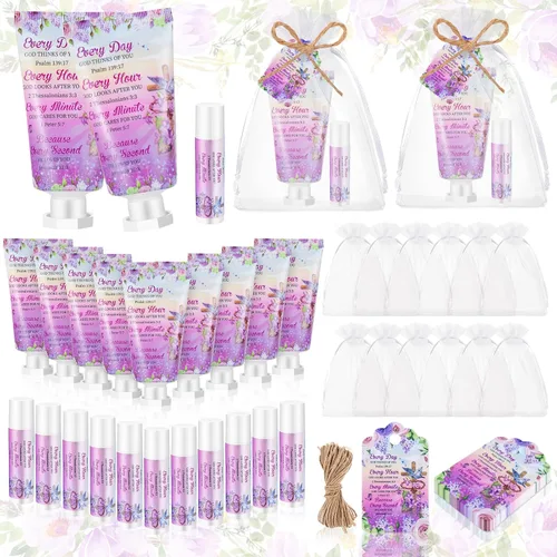 Miniatura 10 de 24 juegos de regalos de graduación cristiana, crema de manos y bálsamo labial a granel, regalos de agradecimiento para profesores, versículo