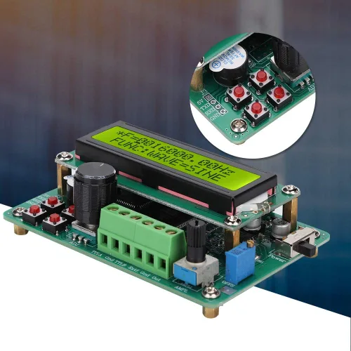 Miniatura 5 de FY1005S generador de señal digital DDS, fuente de señal de función de 5 MHz con módulo de contador de frecuencia, pantalla digital para laboratorios
