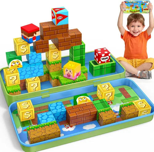 Miniatura 7 de KAEILORU Bloques magnéticos para niños de 3 a 5 4 a 8 años, bloques de construcción magnéticos para niños pequeños, cubos magnéticos sensoriales