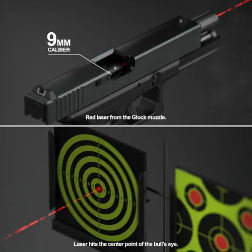 Miniatura 3 de Feyachi Bore Sight 0.354 in Red Dot Laser Zeroing Bore Sighter Pistol Laser Boresighter con 3 Juegos de Baterías Gris