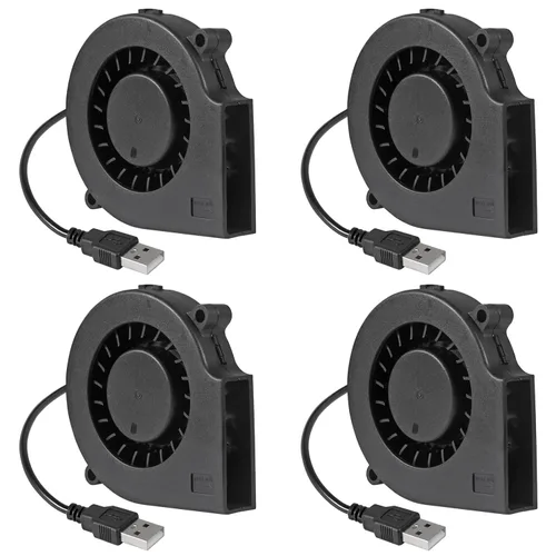 Miniatura 7 de Ventilador de ventilador USB de 1.969 in de refrigeración 5015 5V USB 5 voltios ventiladores soplador turbina Turbo rodamiento de bolas