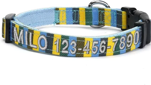 Miniatura 38 de Collar para mascotas Pawtitas, de 6 pies, suave, ajustable, color sólido, de nailon. El collar y arnés a juego para perros y cachorros, se venden