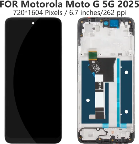 Miniatura 2 de Reemplazo de pantalla para Motorola G 5G 2025, 6.7 pulgadas para Motorola Moto G 5G 2025 pantalla LCD táctil digitalizador montaje completo XT2513V