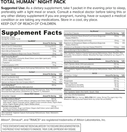 Miniatura 10 de ONNIT Total Human - Paquetes diarios de vitaminas para hombres y mujeres (paquete de 60) – 10 veces más que tu multivitamínico – repleto