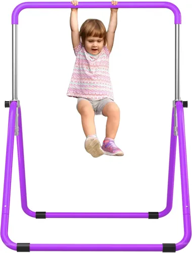 Miniatura 13 de WATBKHE Barra de gimnasia para niños, equipo de gimnasia para el hogar, altura ajustable, barra de entrenamiento de gimnasia, artículos de gimnasia