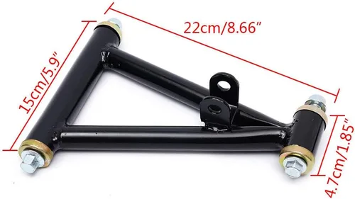 Miniatura 7 de Kit de brazo oscilante de suspensión delantera, brazo basculante superior/inferior para bricolaje, Go Kart, ATV, Quad Bike Buggy (8.661 in)