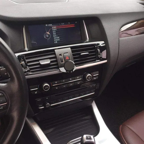 YIWANG Soporte de teléfono móvil de aleación de aluminio de 3 colores, accesorios de automóvil para BMW X3 X4 F25 F26 2010-2016 (con rueda de oruga)