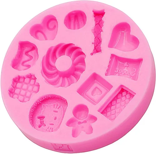 Miniatura 3 de Lindo juego de moldes de silicona para galletas de caramelo, proyectos de herramientas de elaboración de fondant epoxi, colgante de fondant, Dulce